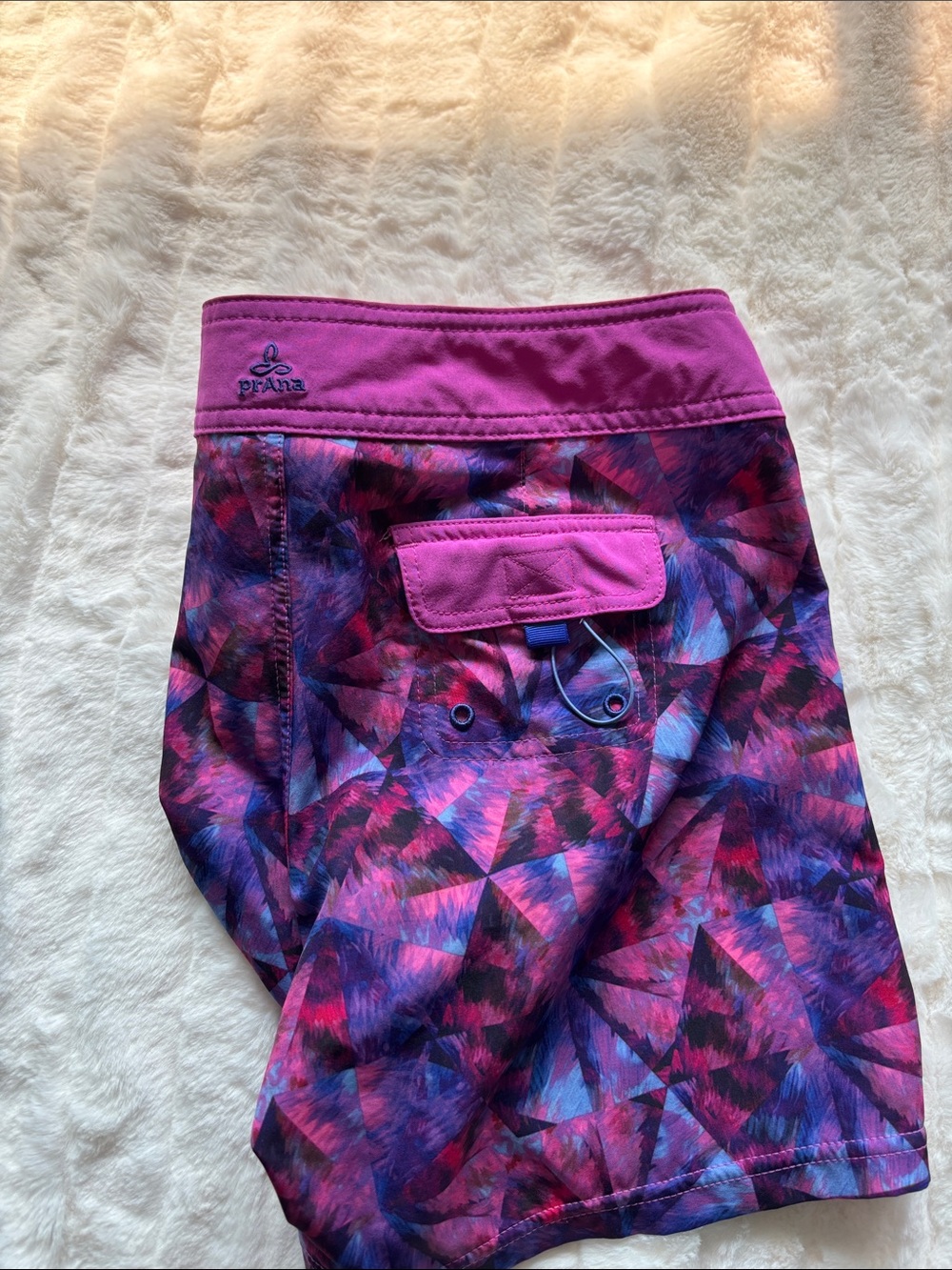 Prana Purple & Pink Geometric swim Shorts